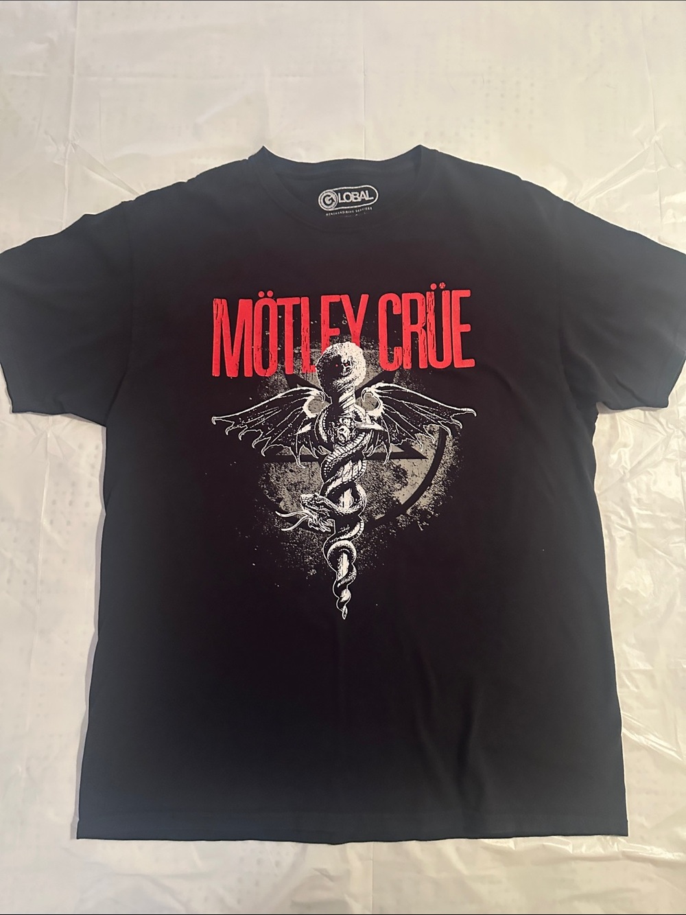 Mötley Crüe Graphic Band Tee Black Short Sleeve Rock Glam Metal Band 80s Rock